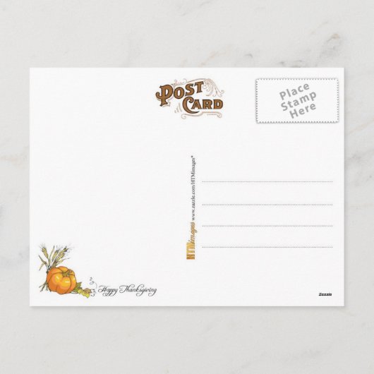 感謝祭 シーズンポストカード (裏面)