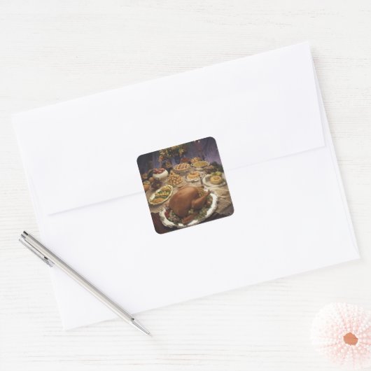 感謝祭 スクエアシール (封筒)