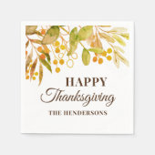 感謝祭 スタンダードカクテルナプキン (正面)