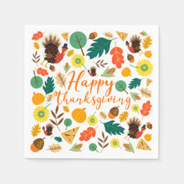 感謝祭 スタンダードカクテルナプキン