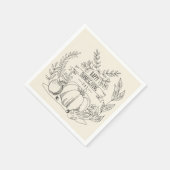 感謝祭 スタンダードカクテルナプキン (角)