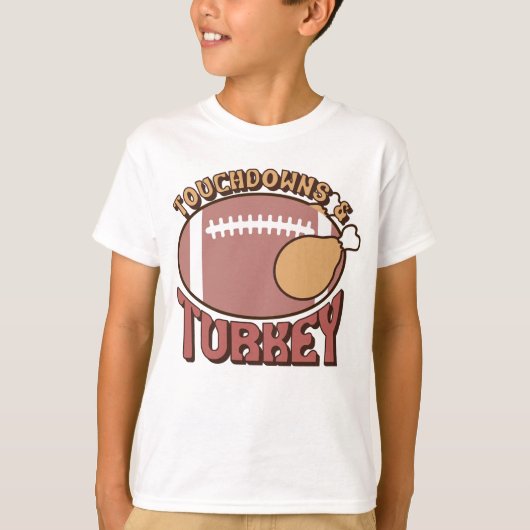 感謝祭「タッチダウン&トルコ」秋キッズ Tシャツ (正面)
