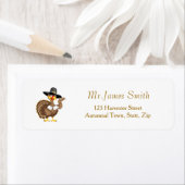 感謝祭、トルコのピリグリムラベル ラベル (インサイチュ)