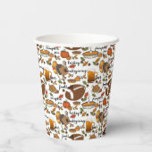 感謝祭，トルコ，サッカービアパンプキンパイ 紙コップ (裏面)