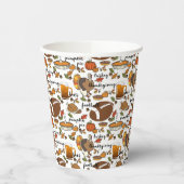 感謝祭，トルコ，サッカービアパンプキンパイ 紙コップ (左)