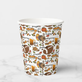 感謝祭，トルコ，サッカービアパンプキンパイ 紙コップ