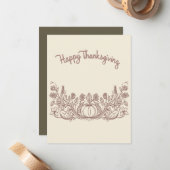 感謝祭 ノートカード (正面/裏面インサイチュ)