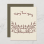 感謝祭 ノートカード (正面/裏面)