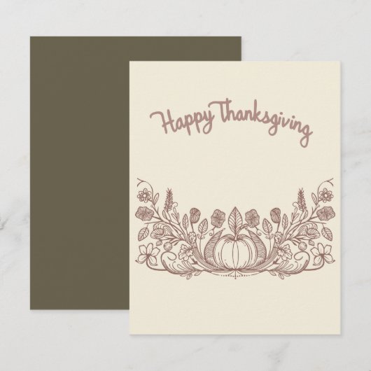 感謝祭 ノートカード (正面/裏面)