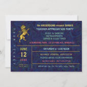 感謝祭 バンド レトロ 70年代 コンサート チケット テーマ 招待状 (裏面)