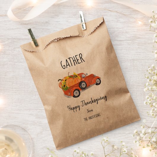 感謝祭 フェイバーバッグ (クリップ留めされた状態)