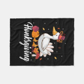 感謝祭 フリースブランケット (正面(横))