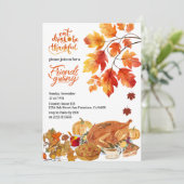 感謝祭 フレンズギビング 夕食 秋の七面鳥 招待状 (スタンド正面)