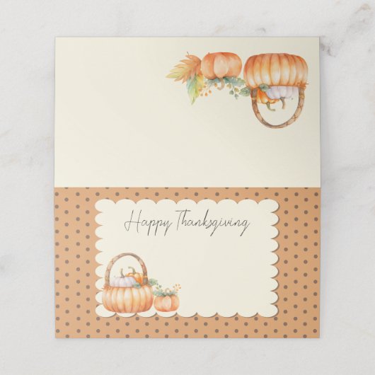 感謝祭 プレイスカード (外部開封)