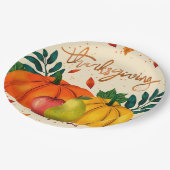 感謝祭 ペーパープレート (アングル)