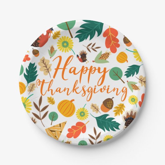 感謝祭 ペーパープレート (正面)