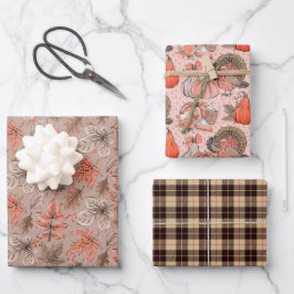 感謝祭 ラッピングペーパーシート