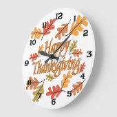 感謝祭 ラージ壁時計 (傾斜)