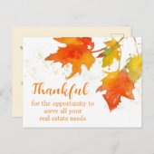 感謝祭 不動産エージェント 売り手 ポストカード (正面/裏面)