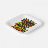 感謝祭、丸々とした七面鳥、ゆったりとしたズボン ペーパープレート (傾斜あり)