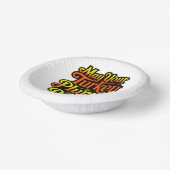 感謝祭、丸々とした七面鳥、ゆったりとしたズボン ペーパーボウル (傾斜あり)