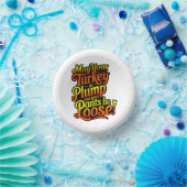 感謝祭、丸々とした七面鳥、ゆったりとしたズボン ペーパーボウル (パーティー)