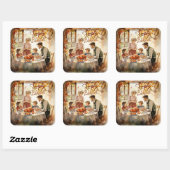 感謝祭 – 単賛美に スクエアシール (シート)