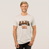 感謝祭:子供たちのテーブル トライブレンドTシャツ (正面全面)