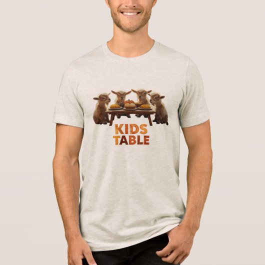 感謝祭:子供たちのテーブル トライブレンドTシャツ (正面)