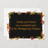 感謝祭 – 家族と友人のカード シーズンポストカード (正面/裏面)