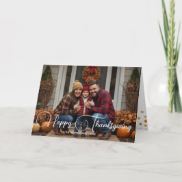 感謝祭| 家族の感謝状の写真カード サンキューカード