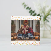 感謝祭| 家族の感謝状の写真カード サンキューカード (スタンド正面)