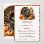感謝祭 家族 友人 夕食 招待 招待状 (正面/裏面)
