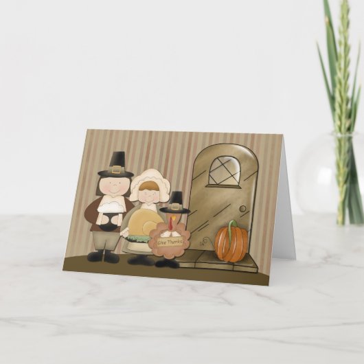 感謝祭、巡礼者とトルコ シーズンカード (正面)