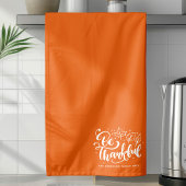 感謝祭 感謝の気持ち スクリプト ハーベスト オレンジ キッチンタオル