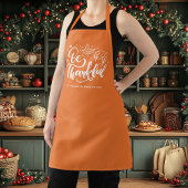 感謝祭 感謝の言葉 ハーベスト オレンジ エプロン