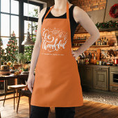 感謝祭 感謝の言葉 ハーベスト オレンジ エプロン