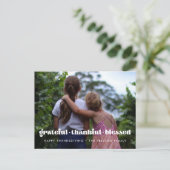 感謝祭 感謝 幸せな写真 ポストカード (スタンド正面)