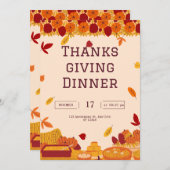 感謝祭 招待状 (正面/裏面)
