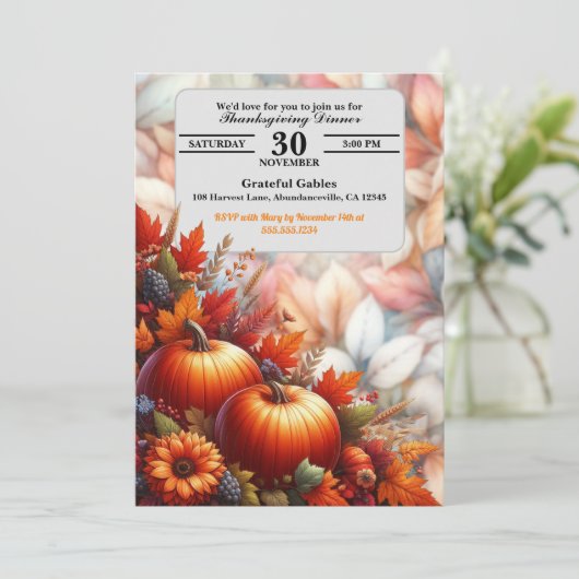 感謝祭 招待状 (スタンド正面)