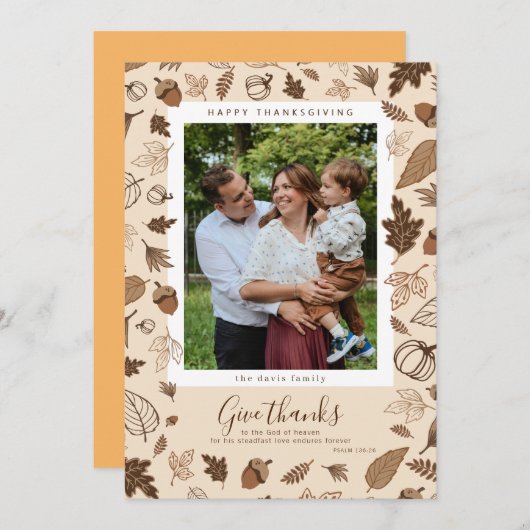 感謝祭 招待状 (正面/裏面)