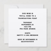感謝祭 招待状 (裏面)