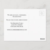 感謝祭 新しい家の住所 お引越しのお知らせ ポストカード (裏面)