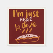 感謝祭:私はカボチャのパイのためにここにいる スタンダードカクテルナプキン (正面)
