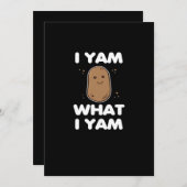 感謝祭 私はヤム ヤム おもしろい秋のクラシック シーズンカード (正面/裏面)