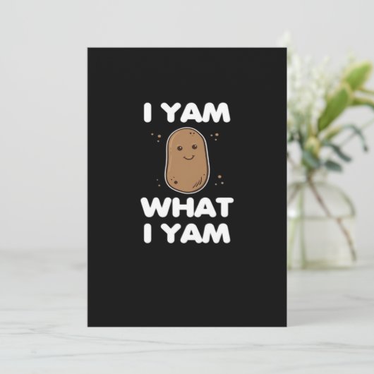 感謝祭 私はヤム ヤム おもしろい秋のクラシック シーズンカード (スタンド正面)