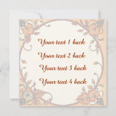 感謝祭/秋のフレームの挨拶/招待状 招待状 (裏面)