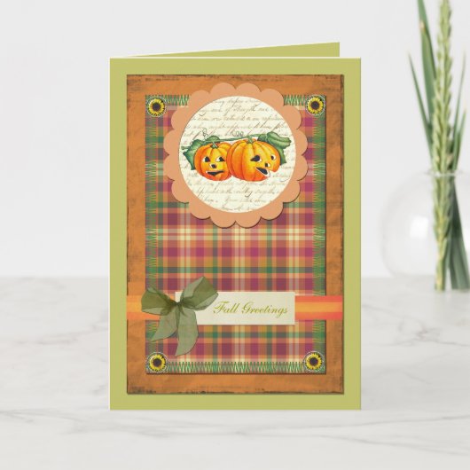 感謝祭、秋挨拶 シーズンカード (正面)