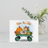 感謝祭 箔シーズンポストカード (立ち正面)