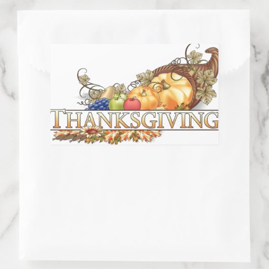感謝祭 長方形シール (バッグ)